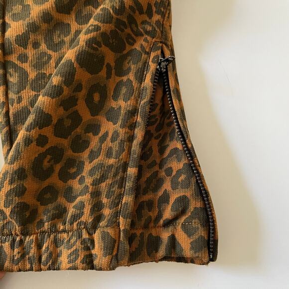 Sanctuary x Anthropologie Leopard Print Zip Ankle Jogger Pants Stretch XS NWT - Picture 10 of 13